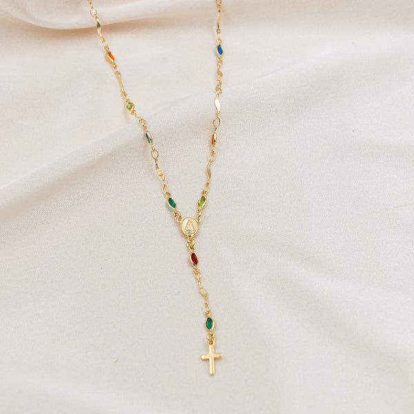 Multi Color Stone Rosary