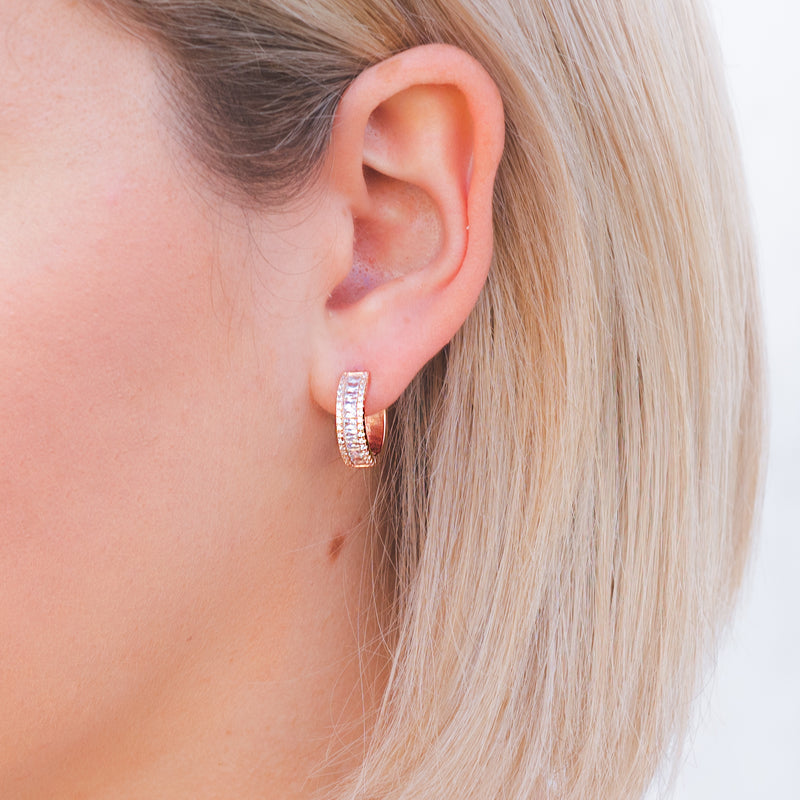 Hannah Huggie Hoop Earrings