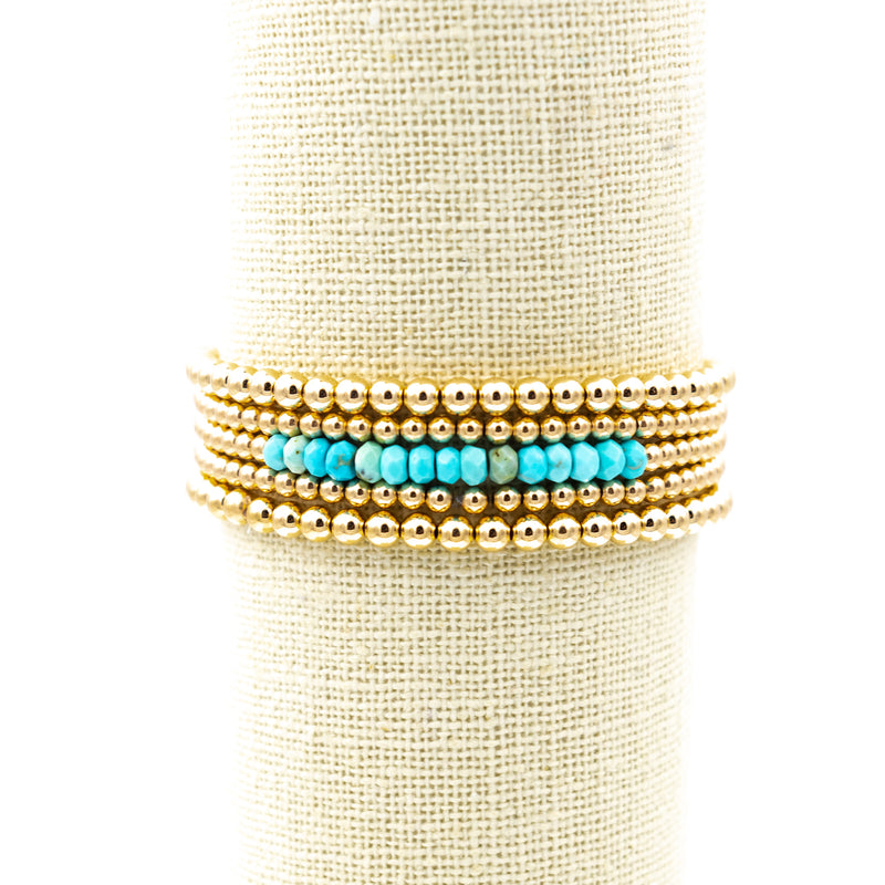 Turquoise Bead Signature Bracelet