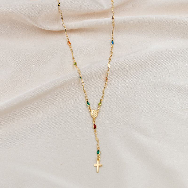 Multi Color Stone Rosary
