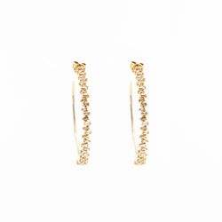 Diamond Baguette Hoops