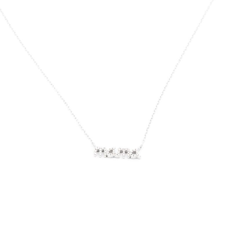 Mama Crystal Charm Necklace